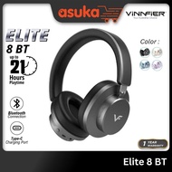 Vinnfier Elite 8 BT Wireless Bluetooth 5.4 Headphones with 21H Playtime & AUX Support Strong Bass