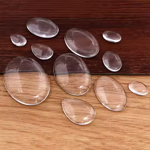 Drop Oval Clear Transparent Glass Cabochons for DIY Jewelry Making 10x14mm 13x18mm 18x25mm 20x30mm 2