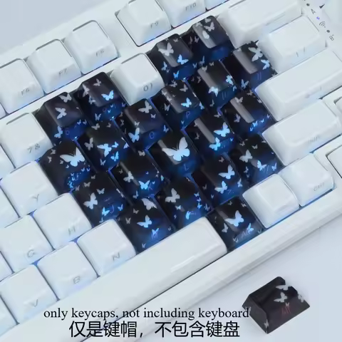 Fashion Butterfly Keycap Cherry Profile Heart Design 21 Keys Game Keycaps DIY MX Switch Mechanical K