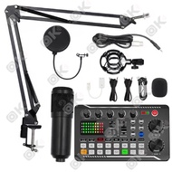 OKMUSIC F998การ์ดเสียงสตูดิโอบันทึกบลูทูธแบบมืออาชีพเข้ากันได้กับโทรศัพท์ PC เครื่องผสมเสียงเครื่องข