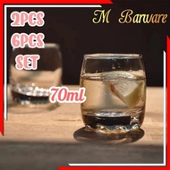 [MBarware]70ml Glass Tumbler/Espresso Shot Glass/Small Water Glass/Small Liquor Glass