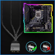 UTAKEE 1 to 4 ARGB Splitter 5V 3PIN PC Motherboard To AURA RGB FAN 3Pin Socket Multi Connectors Cable