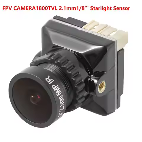 FPV Camera 1800TVL 5MP 2.1mm 1/8 inch Starlight Sensor 5V-40V NTSC/PAL with OSD Internal for RC FPV 