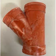 Orange  Pvc  Wye 6x6