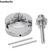 HUMBERTO Mini Drilling Chuck, 3-Jaw 4-Jaw Connecting Rod Manual Lathe Chuck, Wood Turning Chuck Zinc