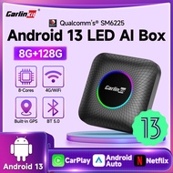 Carlinkit Carplay AI Box Plus LED Android 13 8+128GB QCM6225 8-core Wireless TV Auto YouTube Netflix IPTV 4G LTE