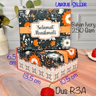 R3A Cake Box contains 10 pcs Size 13.5x10.5x6.5 cm Ivory Daisy Orange Box Bread Box Cake Pudding Ble