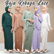 yeleedon Baju Kurung baju raya 2025 baju kurung plus size Kebaya Raya Moden Kurung  Lace Lining Plea