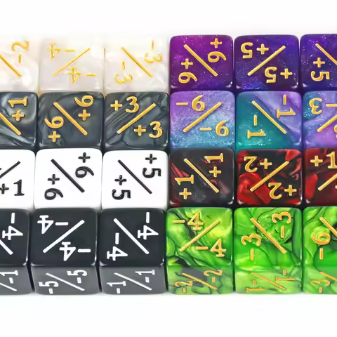 10 Pieces Dice Counters Token Dice, D6 Dice Compatible with Card Game Accessories