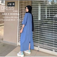 Anya Dress by hagia | Plain long dress with front pockets