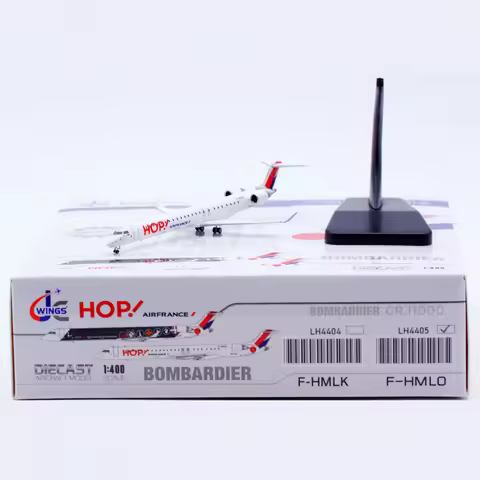 LH4405 Alloy Collectible Plane Gift JC Wings 1:400 HOP AIRFRANCE Bombardier CRJ-1000 Diecast Aircraf