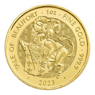 最後的英女王 2023 Great Britain The Royal Tudor Beasts Series - The Yale of Beaufort .9999 1oz Gold Coin