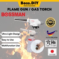 [BOSSMAN] Portable Metal Flame Gun Butane Gas Torch Camping Welding Multipurpose Burning Fire Penyal