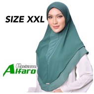 Tudung Alfaro Plain Double Layer size XXL