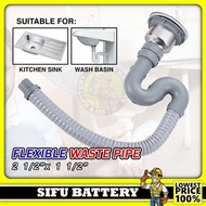 Sink paip sinki paip sink pipe drain kit pipe sink hose sink pipe flexible toilet pipe kitchen pipe toilet with strainer