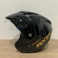 Glossy Black BXP GL Helmet - Plain Solid Single visor SNI Helmet Adult Helmet