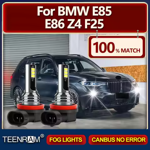 2PCS 60W Canbus H11 H8 H9 LED Fog Lights Bulbs 20000LM Car Lamps 6000K White Plug And Play 12V 24V F