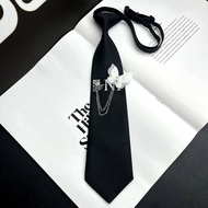 Bnb Original Unique Design Black Fashionable Butterfly Chain High-End Jewelry Tie Knot-Free Shirt Ni