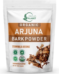 Organic Arjuna Bark Powder | Terminalia Arjuna | Ayurvedic Heart Health Powder | USDA Certified by P