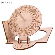 [Devoko] Equatorial Sundial Clock DIY Wooden Building Kit for Adults And Children