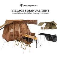 PAYUNG.CAMP Village S aka Velociraptor Manual Luxury Tent with Extended Awning