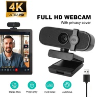 Nennex 4K Webcam 4K Ultra HD With Privacy Cover Auto Focus Computer Camera For PC