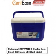 Coleman 5QT TAKE 6 Cooler Box - Blue| Fit 6 cans of 350ml (Asia)