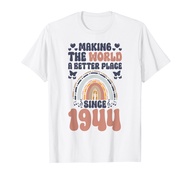 80 Birthday Making the world a better place since 1944 T-Shirt