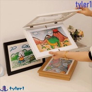 TYLER1 Magnetic Flip Photo Frame, A4/A3 Elastic Straps Flip Art Photo Frame, Multifunctional Front O
