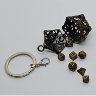 TTRPG DnD MTG Dice Keychain with Mini Dice