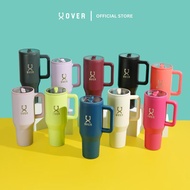 1.2L OVER CUP Flask Berpenebat | OVER Cup Tahan Lasak 1200ML dengan Penutup Penyedut