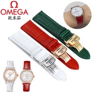 Omega Watch Strap Genuine Leather Butterfly Fly Men And Women Red Watch Strap Suitable For Haima Zunba Speedmaster Special Series