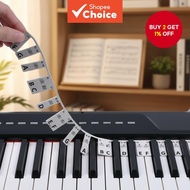 Silicone Beginner's Note Guide for Trimmable Electronic Piano Keyboard 61 Key Five Line Music Stick