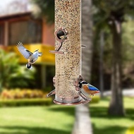 1 Piece Outdoor Bird Feeder Feeder with 4 Feeding Ports Stainless Steel Hanging Wild Bird Feeder