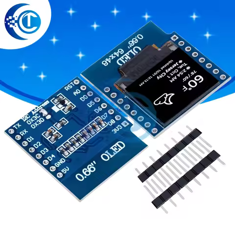 0.66 inch OLED Display Module for WEMOS D1 MINI ESP32 Module for Arduino AVR STM32 64x48 0.66" LCD S