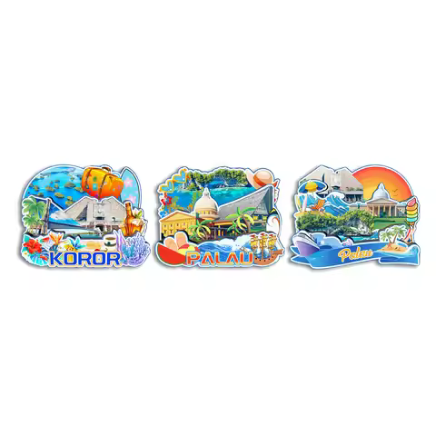 Koror Palau Fridge Magnet Travel Souvenir Gift Handmade Decorative Refrigerator Sticker Home