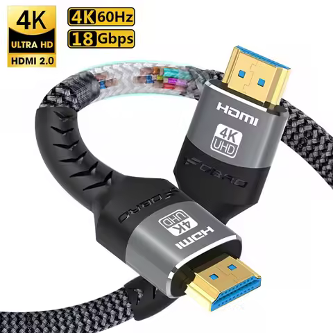 HDMI-compatible Cable HDMI 2.0 4K 60HZ HDMI Cable 6.6FT，18Gbps High Speed2.0 Braided Cord Compatible