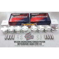 Wilson Engineering Forged Piston Kit Mitsubishi 4G63T EVO 1-9 86mm 87mm