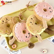 TOBIE Simulation Donut Plush Pendant, Cartoon Plush Donut Plush Key Rings, Creative Doughnut Cute So