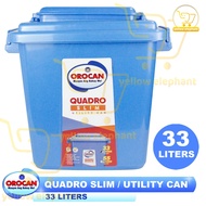 Orocan Quadro Slim Water Drum / Utility Pail / Water Container/ Utility Can 33 Liters