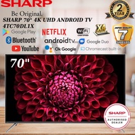 SHARP 70 INCH 4K UHD ANDROID TV 4TC70DL1X