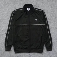 JAKET TRACKTOP ADIDAS HITAM LIST PUTIH FULLTAG &amp; LABEL QUALITY PREMIUM