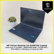 HP Victus Gaming 16-d1067AX Intel Core i7-12700H 2.3GHz 40GB DDR5 RAM 512GB NVME SSD RTX 3050 Ti 4GB Graphic Used Laptop Notebook