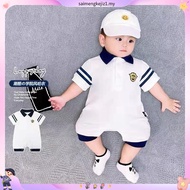 Cotton Newborn Baby Boy Short Sve Jumpsuit  Shirt Jumpsuit Handsome Boy Baby Clothes