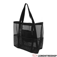 LEMONTREE9GP 2 Pcs Mesh Beach Bag, Foldable Lightweight Beach Tote Bag, Durable Large Capacity Water