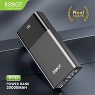 PowerBank ROBOT 20000mah RT22 Dual Port Input &amp; Output Original Led