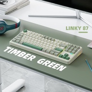 ELECFOX LINKY 87 TKL Customized Mechanical Keyboard 87 Keys Wired & Wireless Bluetooth LED Gaming Ke