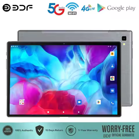 BDF New 5G Pad 10.1 Inch Android Tablets Octa Core 8GB RAM 128GB ROM 4G LTE 5G WiFi Tablet Pc Double