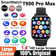 2024 T900 PRO MAX smartwatch Series 8โทรศัพท์กำหนดได้เองนาฬิกากีฬากันน้ำผู้หญิงผู้ชายชาร์จไร้สายสมาร์ทวอท์ช