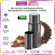Handheld battery-powered Espresso coffee bean grinder, premium American brand HiBREW G5 MINI - Capac